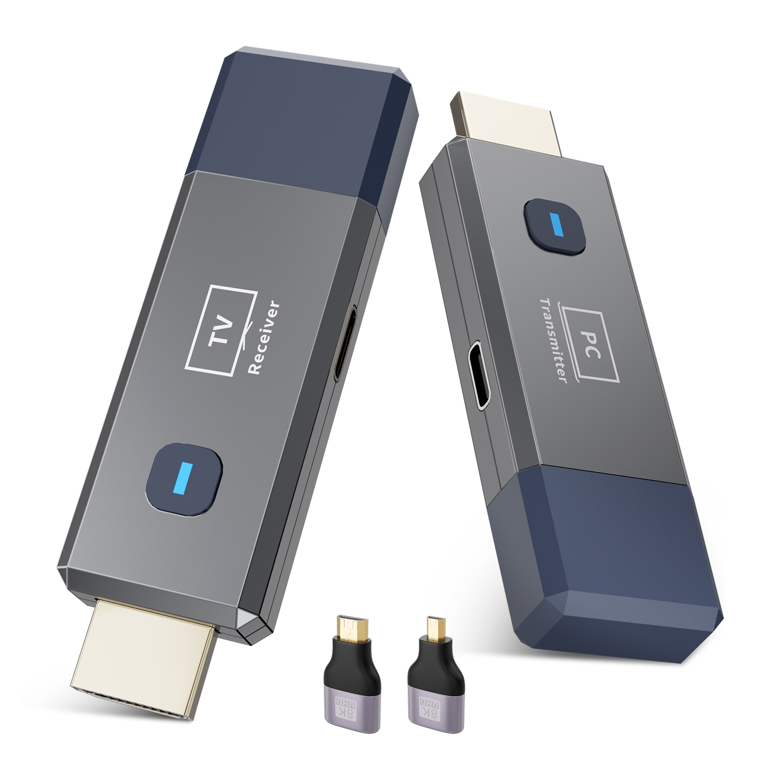 SOOYGA Wireless HDMI Transmitter and Receiver 328ft/100m Extender 4K Decode Input 1080P Output Plug&Play Portable 2.4G/5.8G for Video and Audio to Monitor from PC/Projector/TV Box